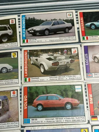 Lote 20 cromos de Coches 89