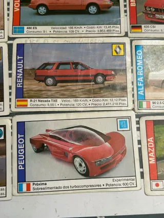 Lote 20 cromos de Coches 89