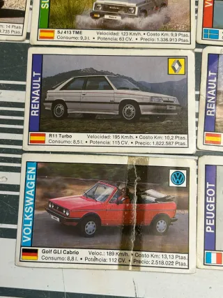 Lote 20 cromos de Coches 89