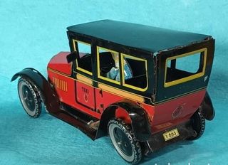 TAXI VINTAGE HOJALATA de CUERDA y MOVIMIENTO 16 cm