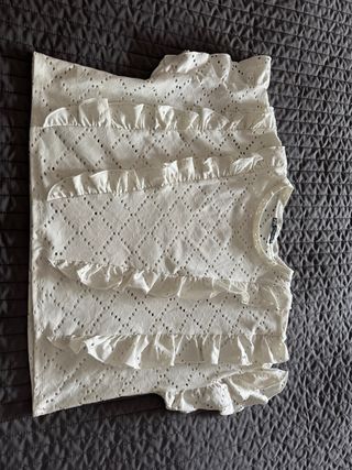 Zara Top Branco S Rendas
