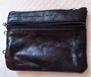 Monedero piel negro