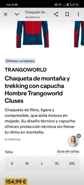 Chaqueta Trangoworld Cluses Hombre Roja/Azul