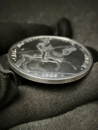 5 ECU España 1 oz Plata 1989