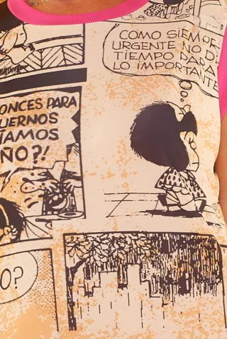 Vestido largo estampado Mafalda