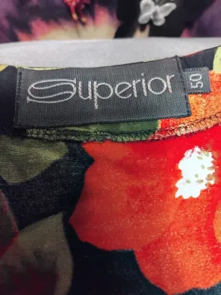 Abito estivo Superior floreale nero arancio XL