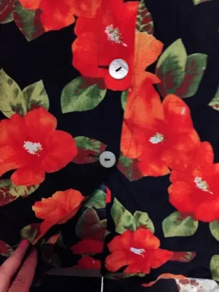 Abito estivo Superior floreale nero arancio XL