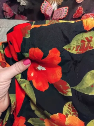 Abito estivo Superior floreale nero arancio XL