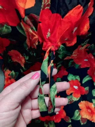 Abito estivo Superior floreale nero arancio XL