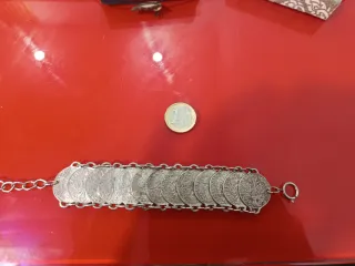 Pulsera de monedas plata