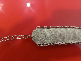 Pulsera de monedas plata