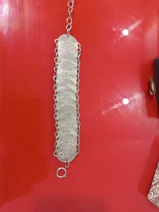 Pulsera de monedas plata