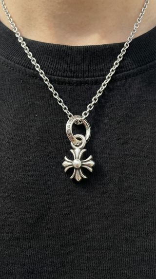 Collana Chrome Hearts Croce Gotica 925 Argento