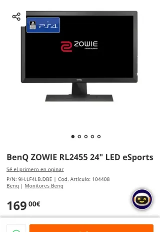 Monitor BenQ ZOWIE RL2455 Negro/Rojo