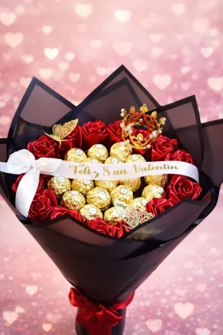 Ramos de Rosas Eternas y Chocolates