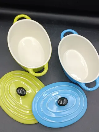 Juego 2 Cazuelas Cerámica Horno Mesa