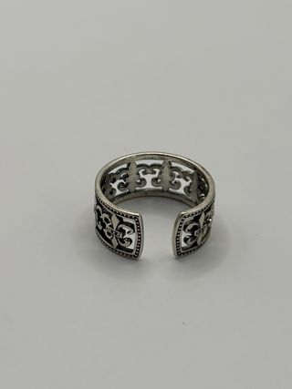 Anello chrome Argento 925 Fior di Lis Gotico