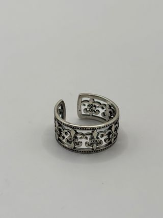 Anello chrome Argento 925 Fior di Lis Gotico
