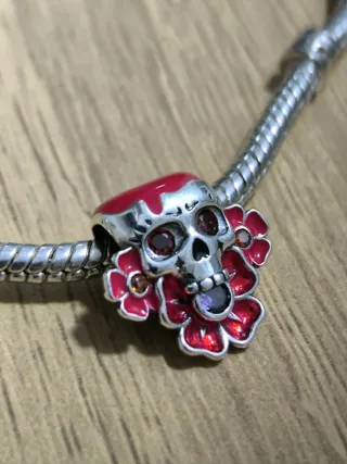 Charm Calavera Flores