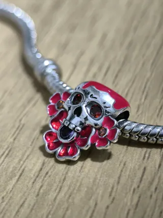 Charm Calavera Flores