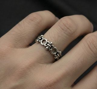 Anello Chrome Hearts 925 FDL Croci Gotico
