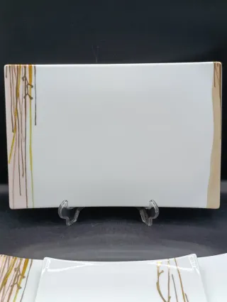 Set Bandejas Porcelana Limoges Doradas