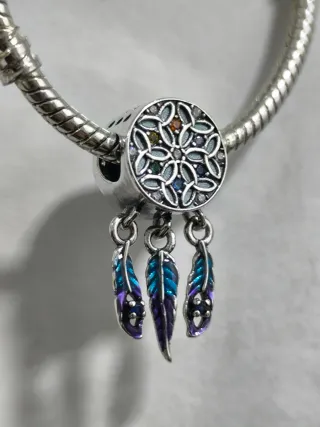 Colgante atrapasueños multicolor plata 925