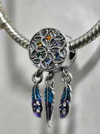 Colgante atrapasueños multicolor plata 925