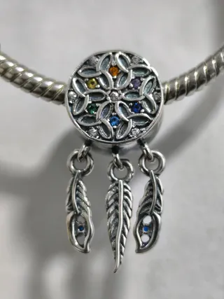 Colgante atrapasueños multicolor plata 925