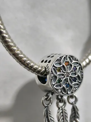 Colgante atrapasueños multicolor plata 925