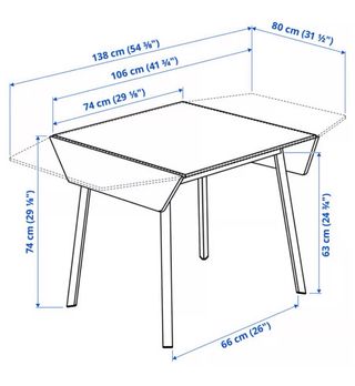 Mesa comedor bambú extensible