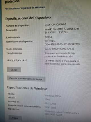 PC Gamer GTX 1060 i5-6600K 6GB 16GB RAM 240€ HOY