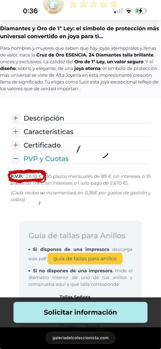 Colgante Cruz de ORO 18k con Diamantes