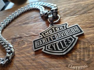 Collana skull Harley Davidson strong