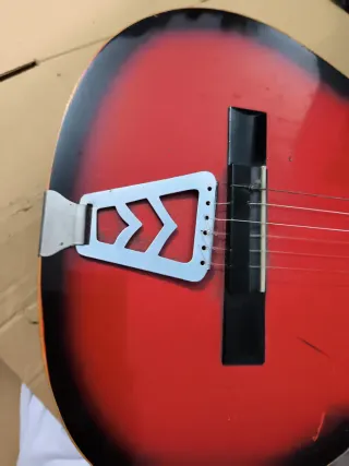 Guitarra Española Roja y Negra