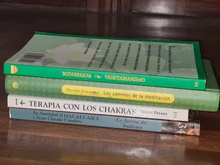 Lote libros de vegetarianismo, meditación, chakras