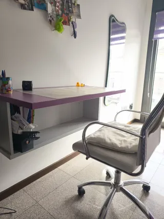 Escritorio abatible con estantería 101 x 51 x 40cm