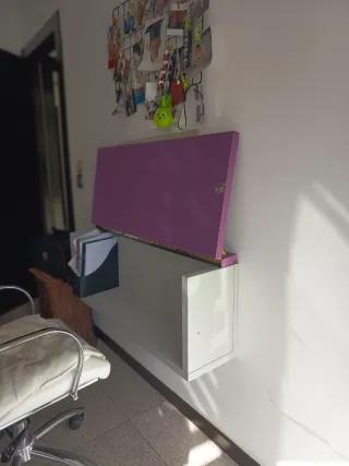 Escritorio abatible con estantería 101 x 51 x 40cm