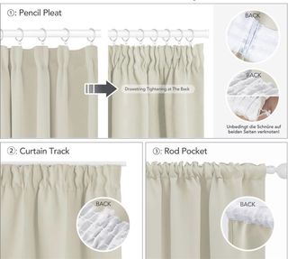 Cortinas Beige 140An x260Al cm