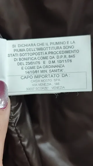 Piumino Seventy trapuntato marrone