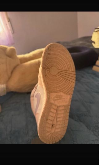 Jordan Pink White Mid Top Sneakers