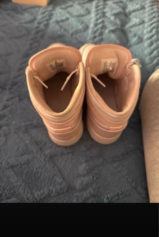 Jordan Pink White Mid Top Sneakers