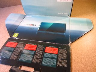 CAJA VACIA Nintendo 3DS Aqua Blue Azul Mar