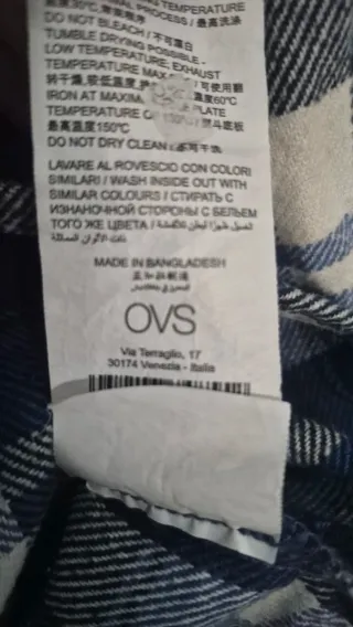 Camisa cuadros invierno niño OVS