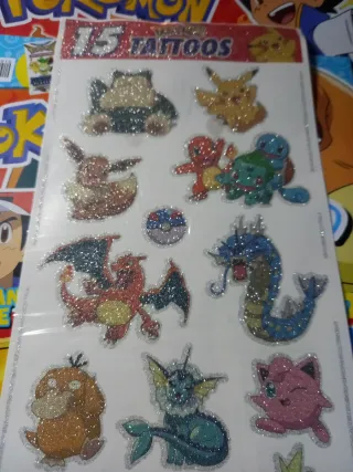 Lote Revistas Pokémon Estampas y tattoos Pokémon