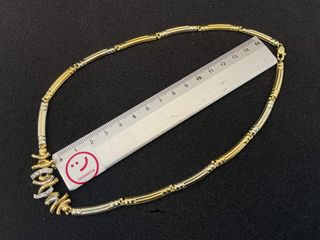 gargantilla oro 18k con diamante 21cm