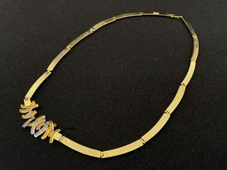 gargantilla oro 18k con diamante 21cm