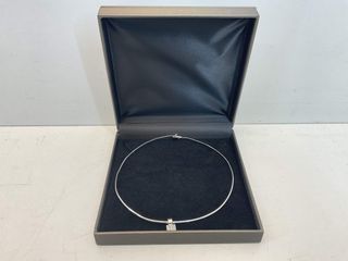 collar oro 18k con diamante 21cm