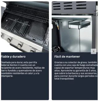 Barbacoa Gas Kenton II 4B Leroy Merlin