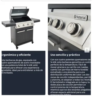 Barbacoa Gas Kenton II 4B Leroy Merlin